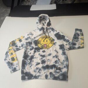 WeSC Tie Dyed Hoodie Navy/White/Yellow Size *Small